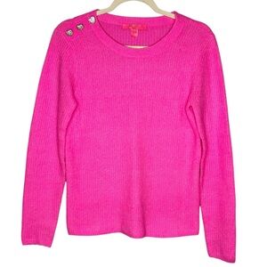 LILLY PULITZER | Women’s Morgan Sweater - Heathered Cerise Pink - Sz Small